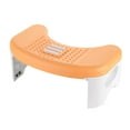 thumbnail image 1 of Taburete de inodoro plegable de plástico Sunnimix Naranja Blanco Escalera de tijera junto a la cama, 1 of 7