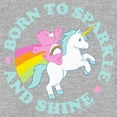 thumbnail image 2 of Toddler's Care Bears Born to Sparkle and Shine Cheer Unicorn  Graphic Tee Athletic Heather 2T, 2 of 3