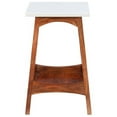 thumbnail image 3 of Pemberly Row Contemporary Mango Wood and Marble Side Table in Brown, 3 of 9