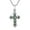 Abalone, variant on Vibrant Faith Abalone Shell Inlay Sterling Silver Stylized Cross Necklace