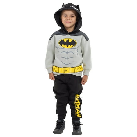 

DC Comics Justice League Batman Toddler Boys Fleece Pullover Hoodie and Pants Outfit Set Gray / Black 5T
