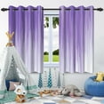 thumbnail image 5 of AOFOTO Purple Blackout Curtains Grommet Window Drapes for Living Room Bedroom ,2 Panels of 52''W x 108''L, 5 of 5