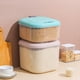 thumbnail image 3 of Yuarrent Caja de almacenamiento de alimentos para el hogar con tapa, organizador de arroz transparente a prueba de polvo, caja de granos, contenedor Organizadores de utensilios de cocina 6KG Yuarrent HA083685-01, 3 of 6