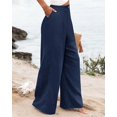 thumbnail image 3 of Women's High Waisted Wide Leg Dress Pants,Solid Business Casual Work Trousers with Pockets, 3 of 10