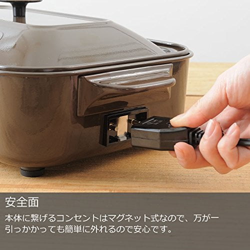 BRUNO Compact hot plate + ceramic coated pan + grill plate + multi