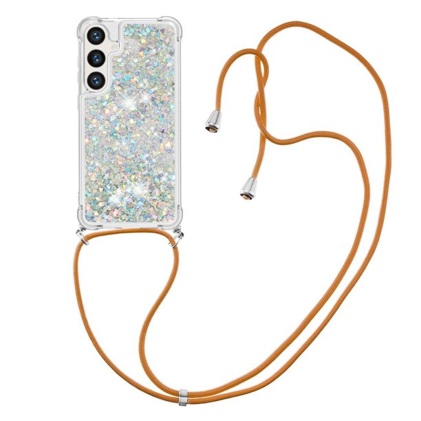 Funda FOXDOCK para Samsung Galaxy S26 con Cuerda Ajustable, Brillo Líquido, Protección Antigolpes y Lente – Ideal para Regalo