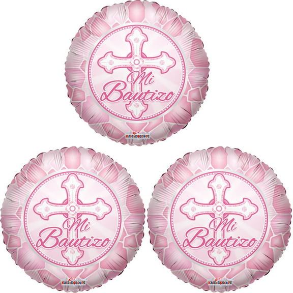 18" MI BAUTIZO ROSA Balloon  Party Supplies Decorations Foil Mylar Balloon