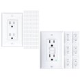 thumbnail image 1 of 100 Pack 15A Wall Outlet, White Decorator Receptacle with Wall Plate & 6 Pack GFCI Outlets, 1 of 6