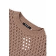 thumbnail image 5 of Forever 21 Open-Knit Crochet Sweater, Color-Deep Taupe, Size-L, 5 of 6