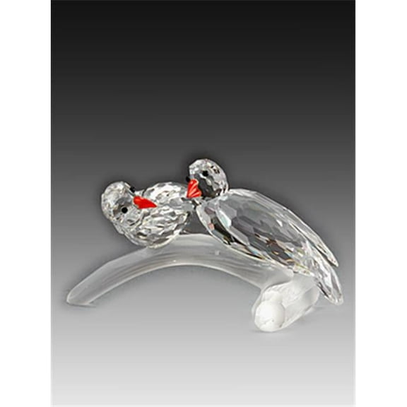 610-35 2.04 L x 3.38 H in. Crystal Birds On Branch Birds Figurines