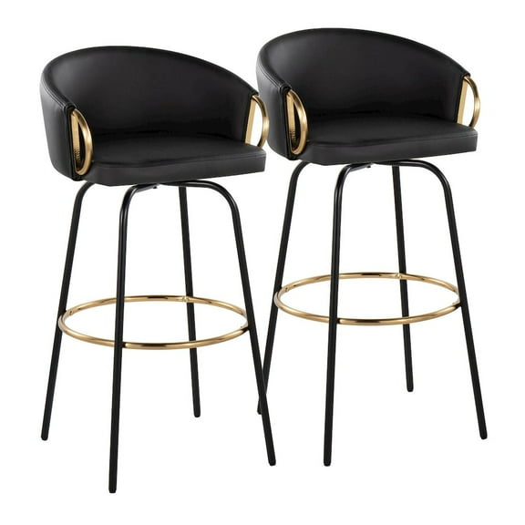 LumiSource Claire 30" Fixed-Height Barstool - Set of 2