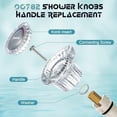 thumbnail image 4 of 2 Pack Shower Knob Handle Kit Compatible with Moen 96797 Chateau Collection, Replacement Shower Knob Handle for Single Handle Bathroom Tub and Shower Handle, Include Screws, Chrome Knob Insert, 4 of 5