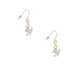 thumbnail image 2 of Delight Jewelry Silvertone Cat with Yarn Gold Tone Infinity French Earrings, 2 of 4