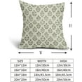 thumbnail image 2 of Sage Green Floral Pillow Covers 18x18 Inch Set of 2, Vintage Flower Block Print Pattern Decorative Throw Pillowcases Outdoor Farmhouse Cushion Covers Spring Summer Rustic Sofa Couch Bed Decor, 2 of 2