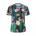 thumbnail image 4 of T Shirt For Men Funny Cactus Gym Beach Flower Bloom Print Vintage Fashion Tee Shirt For Mens Design, 4 of 7
