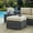 Canvas Antique Beige, variant on Modway Summon Outdoor Patio Sunbrella® Ottoman in Canvas Antique Beige