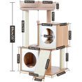 thumbnail image 2 of Cat Tree es Cat Tower with Dual Condos for Indoor Cats Plush Cat House with Padded Perch Scratching Ramp and Posts and Replaceable Balls, 2 of 7