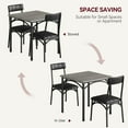 thumbnail image 4 of 2025 New Dining Table Set for 2, Kitchen Table Chairs Set of 2, Dining Table Set of 2 with 2 Upholstered Chairs, 3 Piece Dining Table Set for Kitchen, Small Space, Apartment, 4 of 8