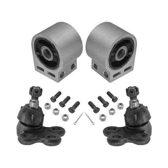 Front Ball Joint and Control Arm Bushing Kit 4 Piece - Compatible with 2002 - 2010 Saturn Vue 2003 2004 2005 2006 2007 2008 2009