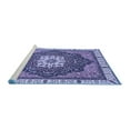 thumbnail image 2 of Ahgly Company Machine Washable Indoor Rectangle Abstract Blue Modern Area Rugs, 2' x 4', 2 of 4