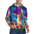 thumbnail image 2 of Lsque Magic Mushrooms ,Fireflies Pattern Casual Men's Hoodie,Hooded Sweatshirt with Kangaroo Pocket,Pullover Hoodie-Medium, 2 of 7