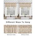 thumbnail image 4 of Farmhouse Orange Curtain Valance for Windows/Living Room/Kitchen/Bathroom/Café, Short Rod Pocket Tier Curtain Window Treatment Panel Vintage Flower Leaf Botanical Plant Topper Curtain 42''x12'', 4 of 6
