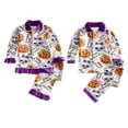 thumbnail image 4 of Pijamas de Halloween para niños y niñas, conjunto de pijamas para niños pequeños, pantalones de manga larga, 4 of 4