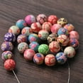thumbnail image 3 of U8MO Mixed Flower Patterns Round 6mm 8mm 10mm 12mm 14mm Polymer Clay Loose Beads-14mm 10pcs, 3 of 9