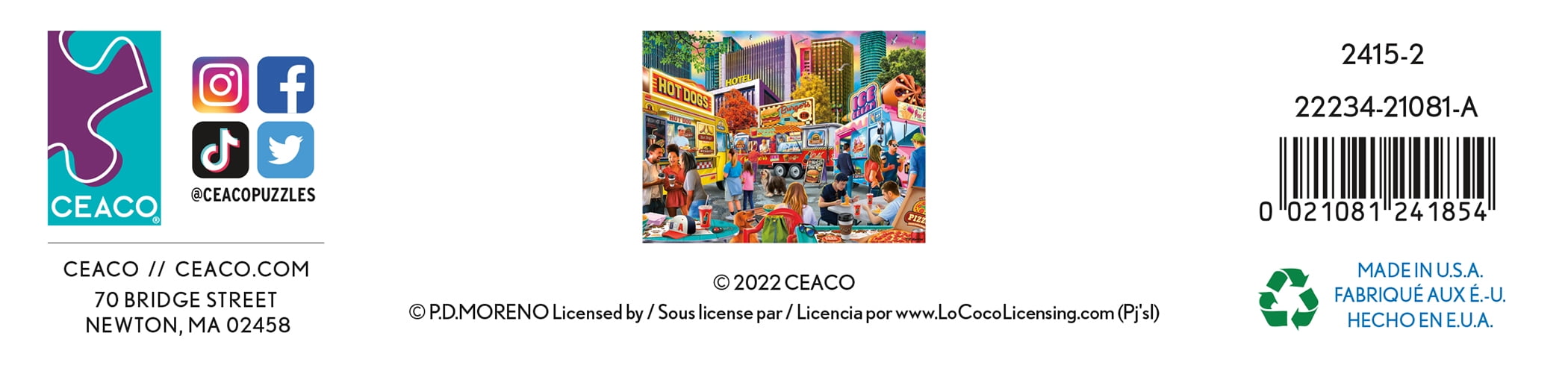 Ceaco Food Truck Festival (PD Moreno) Nina Seven 500 Piece Interlocking Jigsaw Puzzle