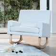 thumbnail image 6 of Nursery Works Sleepytime Modern Fabric Rocker in Performance Cream with Oak Legs, 6 of 8