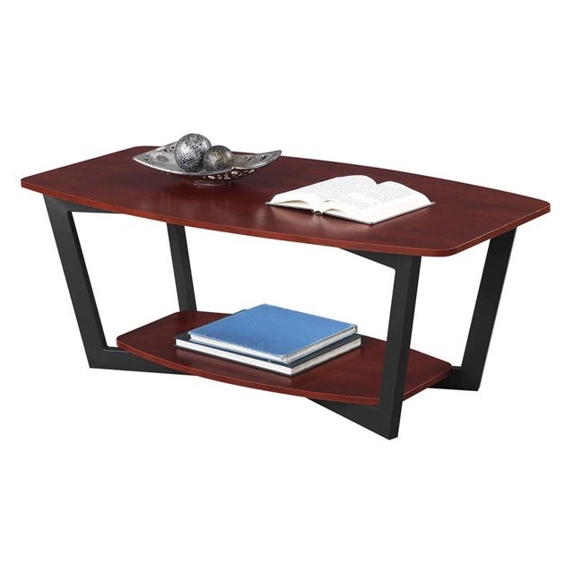 Convenience Concepts Table Basse Graystone en Finition Bois de Cerisier et Métal Gris