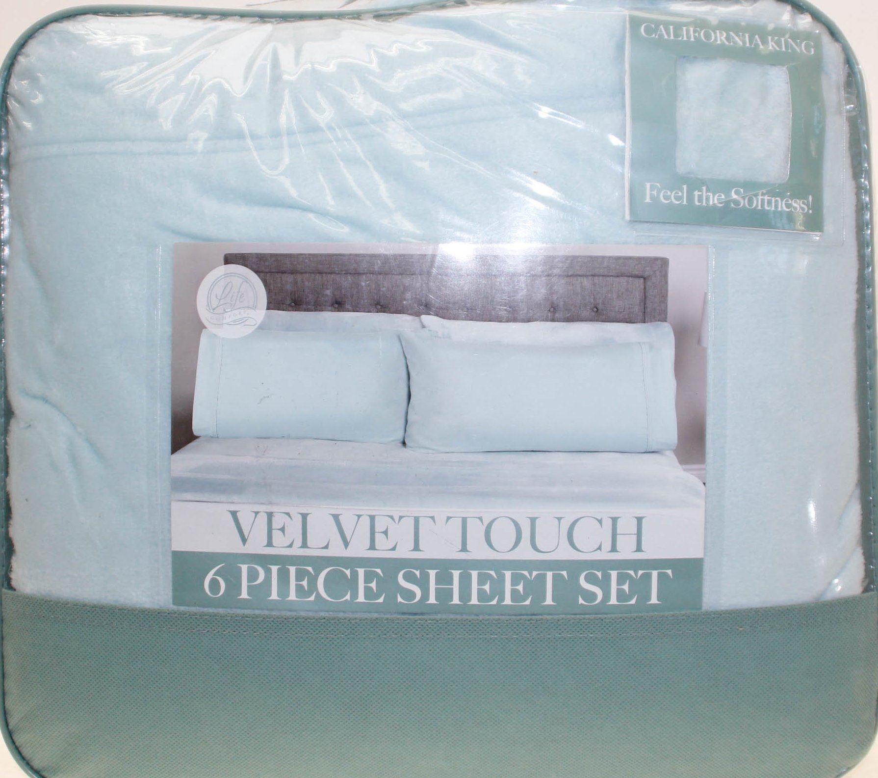 Life Comfort Velvet Touch Luxurious 6 Piece Sheet Set Cal King