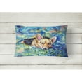 thumbnail image 2 of Carolines Treasures 7409PW1216 Corgi Tuckered Out Canvas Fabric Decorative Pillow, 12H x16W, multicolor, 2 of 3