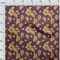 thumbnail image 2 of oneOone Cotton Silk Chocolate Brown Fabric Artistic Flower Fabric For Sewing Printed Craft Fabric By The Yard 42 Inch Wide, 2 of 4