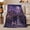 Moon Garden Bridge, variant on Printed Flannel Throw Blanket with Swans Forming a Heart on Moonlit Water