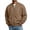 Coffee, variant on Men's Faux Suede Bomber Jacket Fall Spring Casual Full Zip Baseball Collar Ribbed Trim Loose‑Fit Jackets
