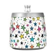 thumbnail image 7 of Yayeee Ashtray with Lid for Cigarette Smokeless Stainless Steel Home Ash Holder, Green Stars, 7 of 7