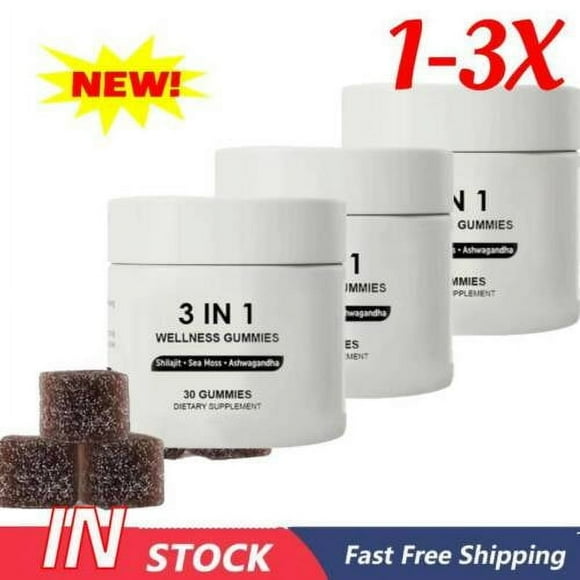 30pcs Cured 3 in 1 Gummies, Cured Shilajit Gummies for Mens HOT `INST-- NEW