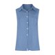 thumbnail image 4 of Vestidos Casuales Para Mujer, Blusas De Mujer De Moda Camisa de verano para mujer, de moda, de color liso, sin mangas, con bolsillos y botones., 4 of 6