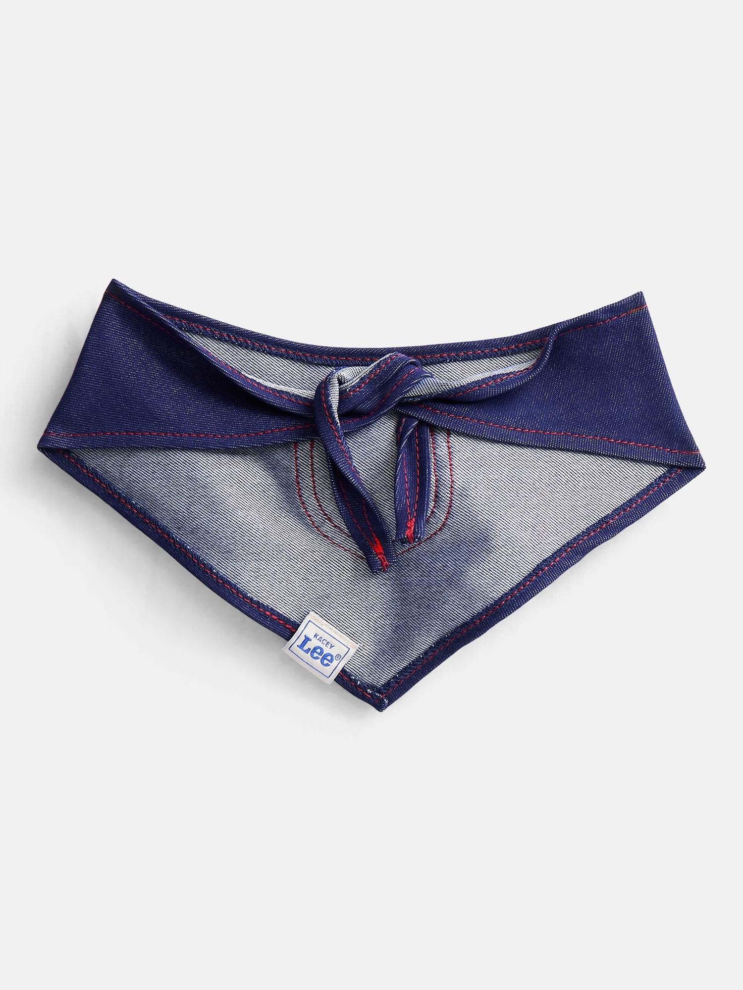Kacey Lee Denim Pocket Pet Bandana for Cats and Dogs, Blue, Medium/Large
