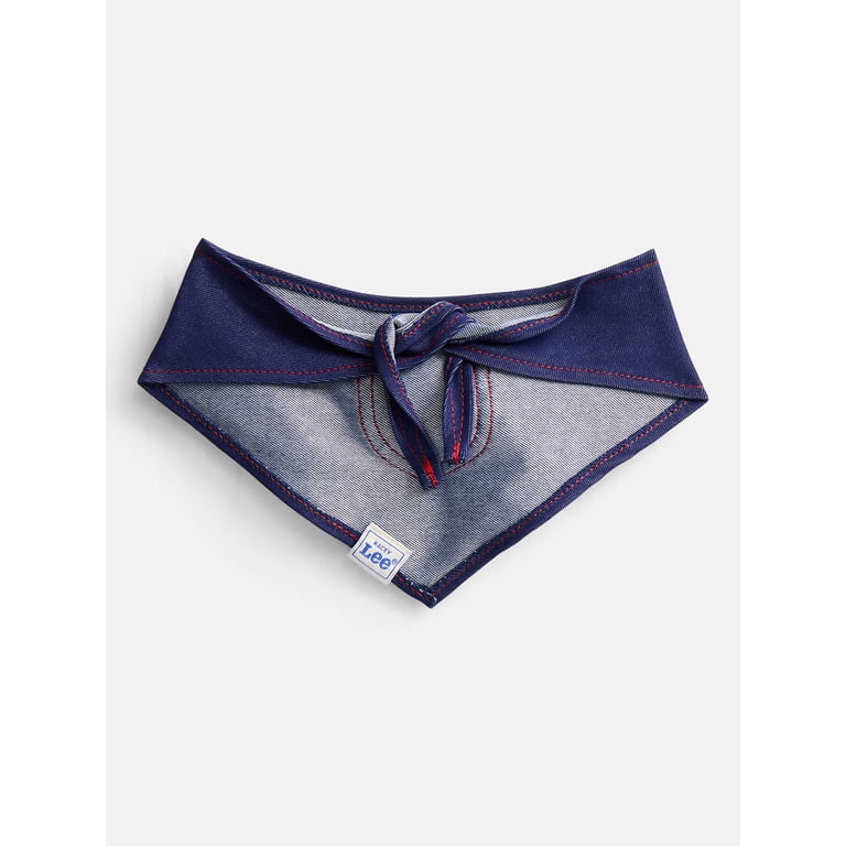 Kacey Lee Denim Pocket Pet Bandana for Cats and Dogs, Blue, Medium