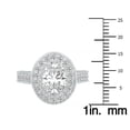 thumbnail image 5 of SZUL Women's 2 3/4 Carat TW Oval Lab Grown Diamond Engagement Ring in 14K White Gold, 5 of 6