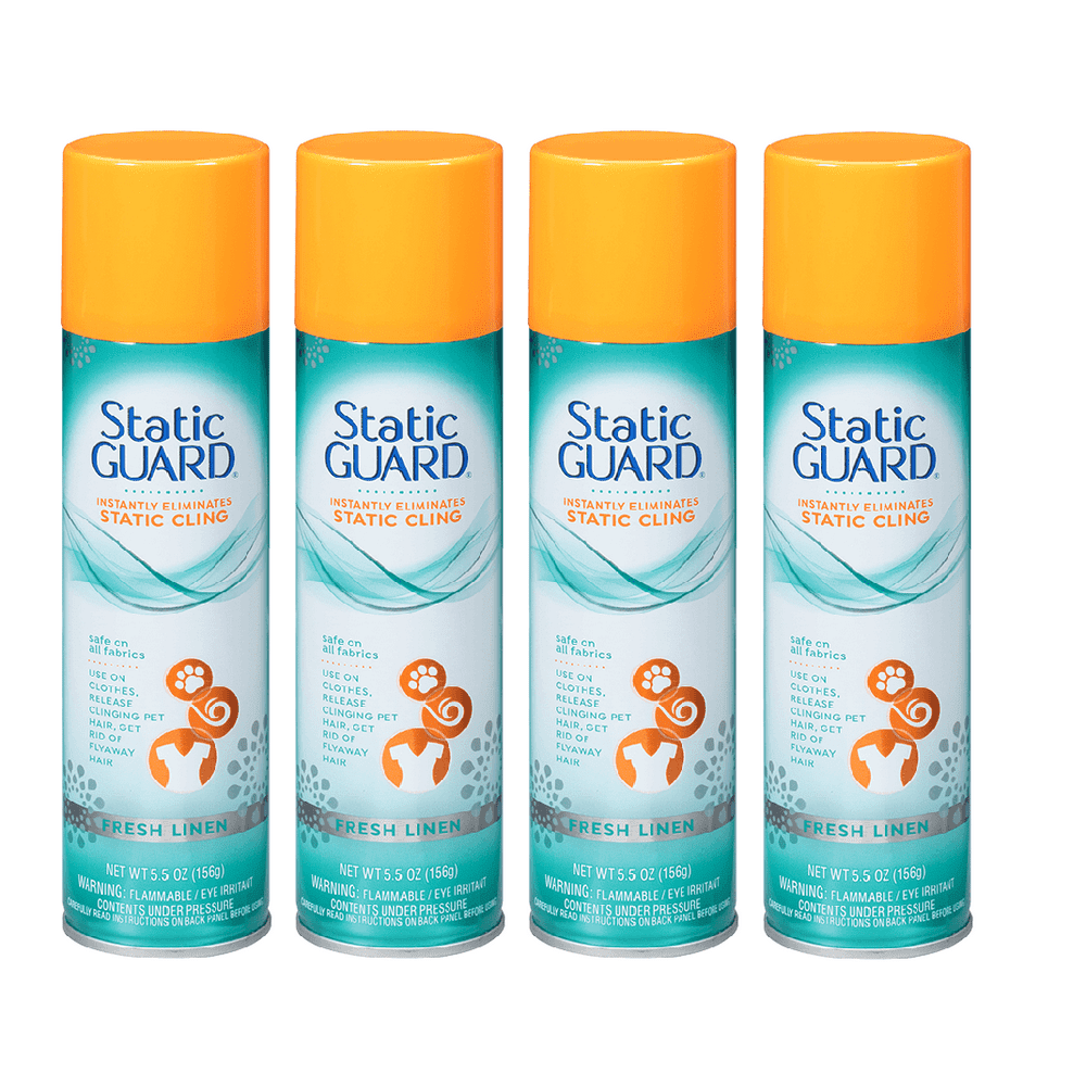 Fresh Linen Scent Static Guard Spray, 5.5 Oz Pack of 4