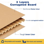 BagDream 6x4x3 inch Shipping Boxes 25 Pack Brown Corrugated Cardboard Box for Packaging, Mailing, Small Business