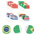 thumbnail image 2 of FELTECHELECTR 32 banderas nacionales pequeñas de mano con palo, banderas internacionales de países del mundo, banderines para decoración de bares y fiestas., 2 of 3