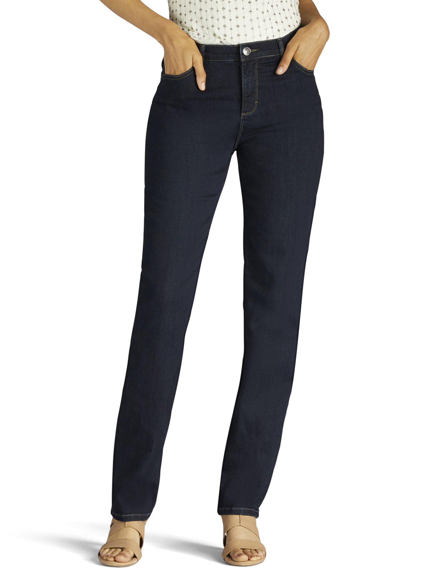 Lee - Lee Women's Instantly Slims Straight Leg Jeans (Classic Fit ...