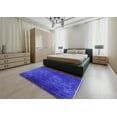 thumbnail image 5 of Ahgly Company Machine Washable Indoor Rectangle Industrial Modern Canary Blue Area Rugs, 2' x 4', 5 of 7