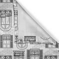 thumbnail image 4 of Ambesonne Geometric Valance Pack of 2, Urban Architecture Façade, 54"X18", Grey White, 4 of 5