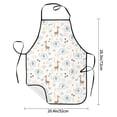 thumbnail image 2 of Pofeuu Elephants And Giraffes Print Aprons with Pockets, Cute Aprons for Kitchen, Cooking, Server, Barber, Chef Apron, 2 of 7