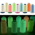 thumbnail image 2 of MasteelfCA 3000 Yards Spool Luminous Glow In The Dark Machine Embroidery Sewing Thread (White), 2 of 6